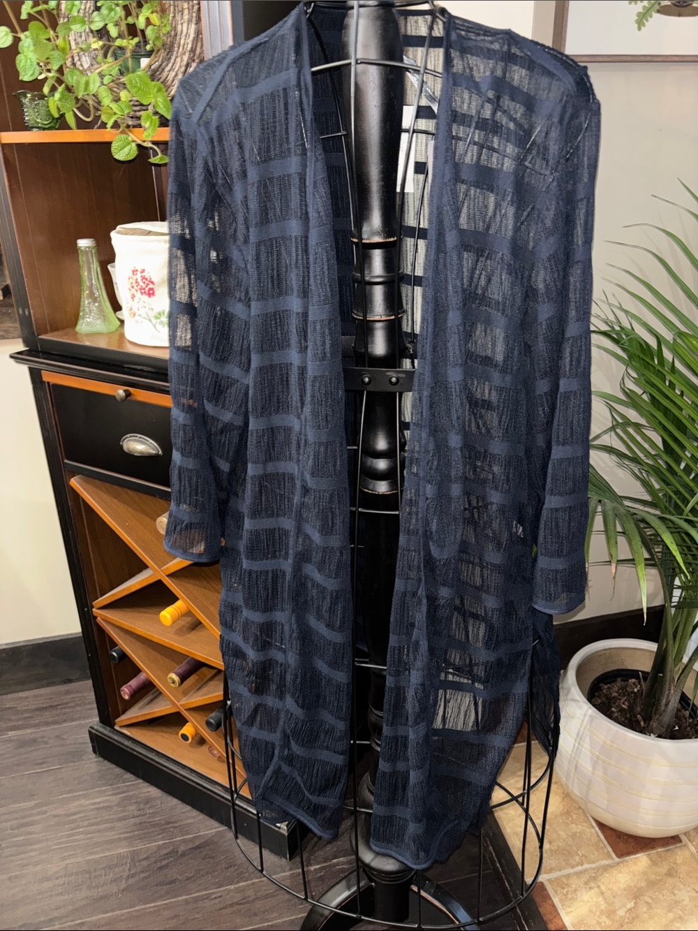 NWT Chicos Travelers Collection Open Stitch Duster Jacket